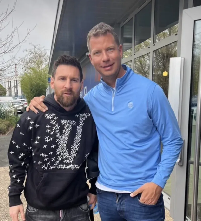 JT Foxx with Lionel Messi